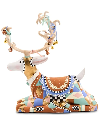 MacKenzie-Childs x Patience Brewster 2026 Annual Resting Reindeer Figure, 6.75#double;