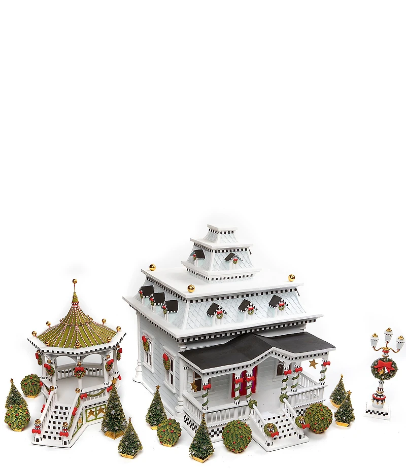 MacKenzie-Childs x Patience Brewster Holiday Collection Caroler Gazebo Display