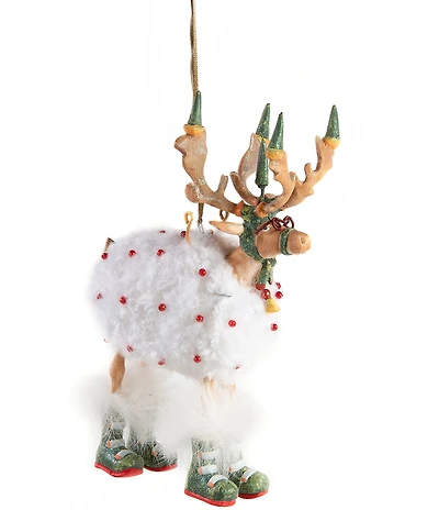 MacKenzie-Childs x Patience Brewster Holiday Collection Dash Away Blitzen Reindeer Ornament