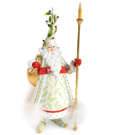 MacKenzie-Childs x Patience Brewster Holiday Collection Dash Away Candlelight Santa Figure