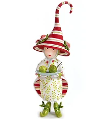 MacKenzie-Childs x Patience Brewster Holiday Collection Dash Away Mrs. Santa's Elf Ornament