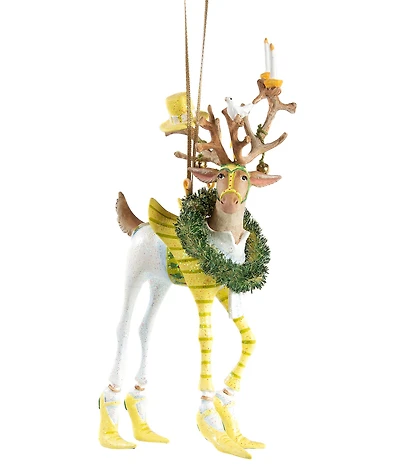 MacKenzie-Childs x Patience Brewster Holiday Collection Dash Away Prancer Reindeer Ornament
