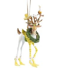 MacKenzie-Childs x Patience Brewster Holiday Collection Dash Away Prancer Reindeer Ornament