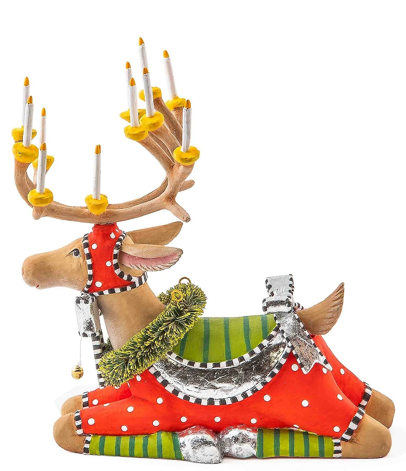 MacKenzie-Childs x Patience Brewster Holiday Collection Dash Away Sitting Dasher Reindeer Figure