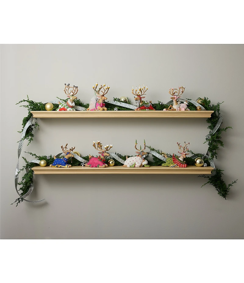 MacKenzie-Childs x Patience Brewster Holiday Collection Dash Away Sitting Donna Reindeer Figurine
