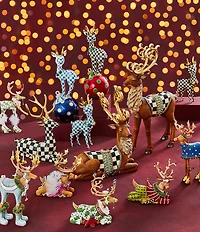 MacKenzie-Childs x Patience Brewster Holiday Collection Dash Away Sitting Prancer Reindeer Figurine