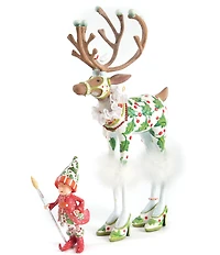MacKenzie-Childs x Patience Brewster Holiday Collection Dash Away Vixen Reindeer Ornament