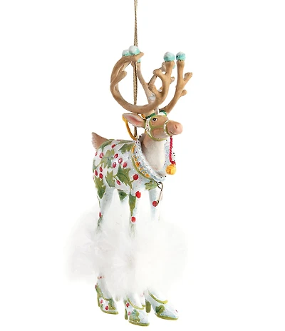 MacKenzie-Childs x Patience Brewster Holiday Collection Dash Away Vixen Reindeer Ornament