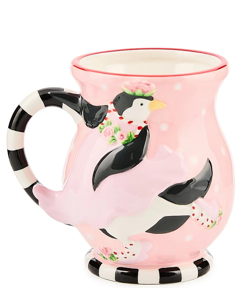 MacKenzie-Childs x Patience Brewster Holiday Collection Millicent Penguin Novelty Ceramic Mug