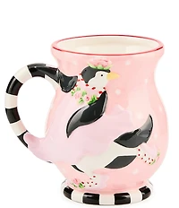 MacKenzie-Childs x Patience Brewster Holiday Collection Millicent Penguin Novelty Ceramic Mug