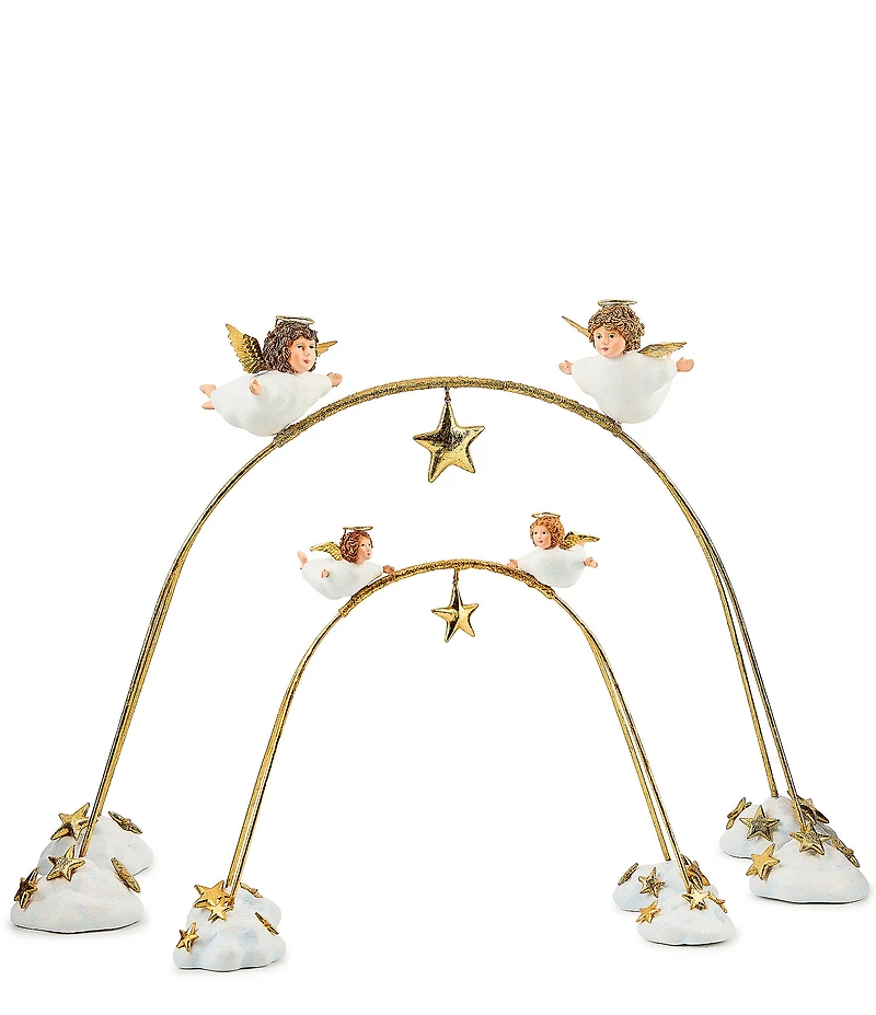 MacKenzie-Childs x Patience Brewster Holiday Collection Nativity Cherub Angels Arch Set, Set of 4
