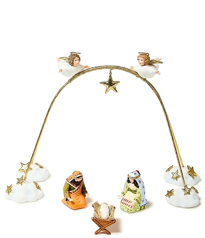 MacKenzie-Childs x Patience Brewster Holiday Collection Nativity Cherub Angels Mini Arch Set, Set of 4