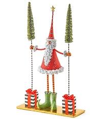 MacKenzie-Childs x Patience Brewster Holiday Collection Santa Gift Tree Figure