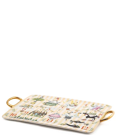 MacKenzie-Childs x Patience Brewster Holiday Collection Twelve Days Ceramic Platter