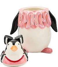 MacKenzie-Childs x Patience Brewster Millicent Penguin Ceramic Cookie Jar
