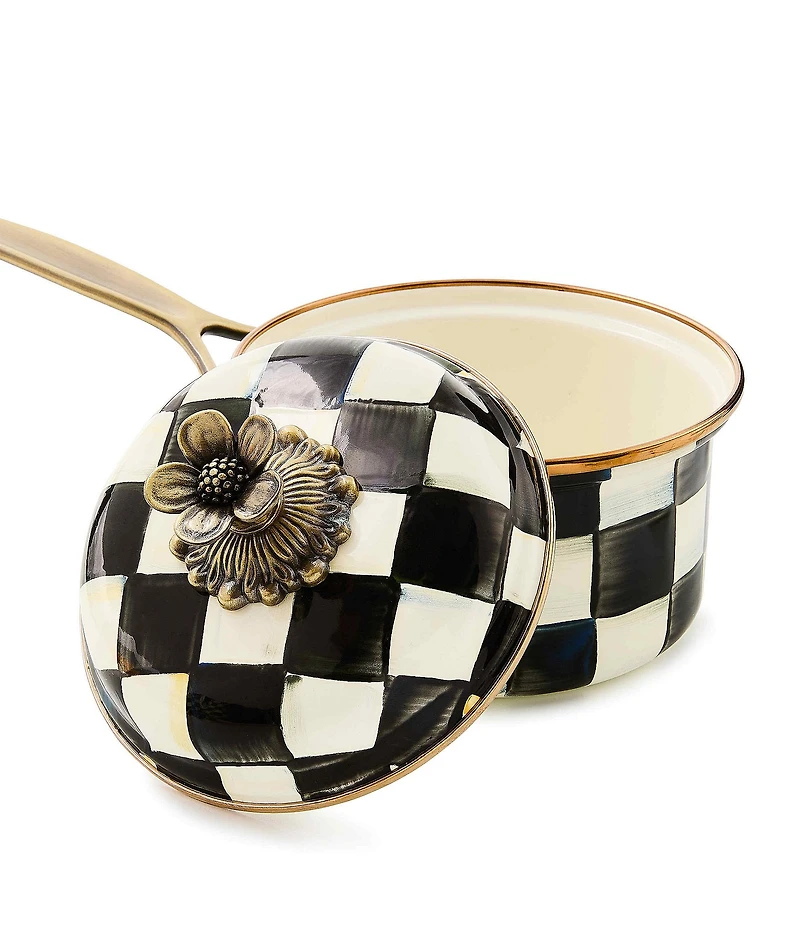 MackKenzie-Childs Courtly Check 1 Quart Saucepan