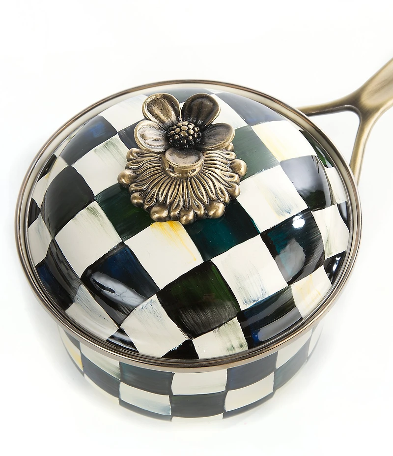 MackKenzie-Childs Courtly Check 1 Quart Saucepan