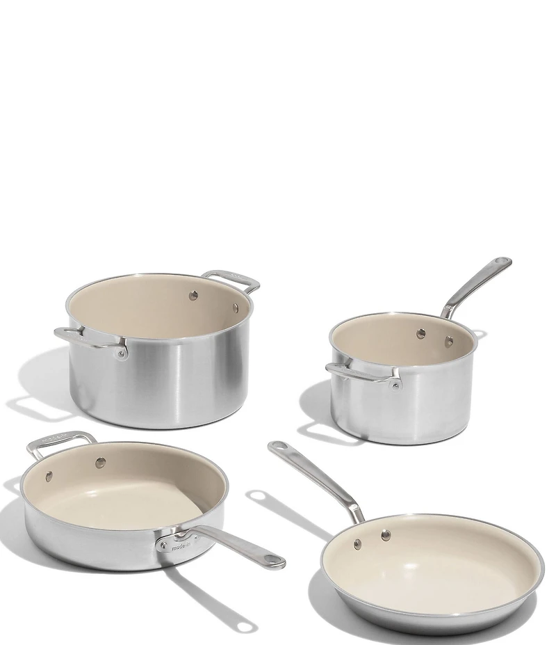 Made In CeramiClad™ Non Stick 7-Piece Cookware Set