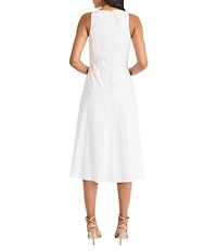 Maggy London A-Line Cotton Poplin Midi Dress