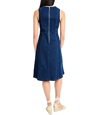 Maggy London Dark Wash Denim A-Line Dress