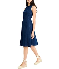 Maggy London Dark Wash Denim A-Line Dress
