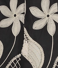 Maggy London Floral Print Sleeveless V-Neck Novelty Midi Dress