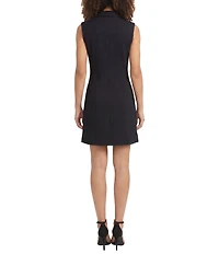 Maggy London Sleeveless Button Down Crepe Dress