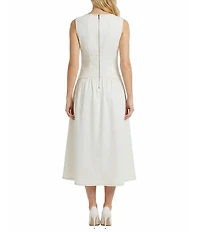 Maggy London Sleeveless Denim Drop Waist Dress