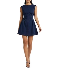 Maggy London Sleeveless Denim Mini Dress