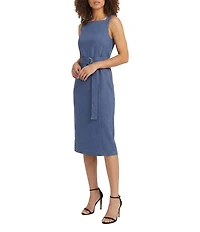 Maggy London Square Neck Sleeveless Midi Dress