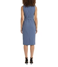 Maggy London Square Neck Sleeveless Midi Dress