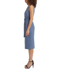 Maggy London Square Neck Sleeveless Midi Dress