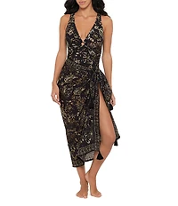 Magicsuit Balinese Embroidered Trim Pareo Swim Cover-Up