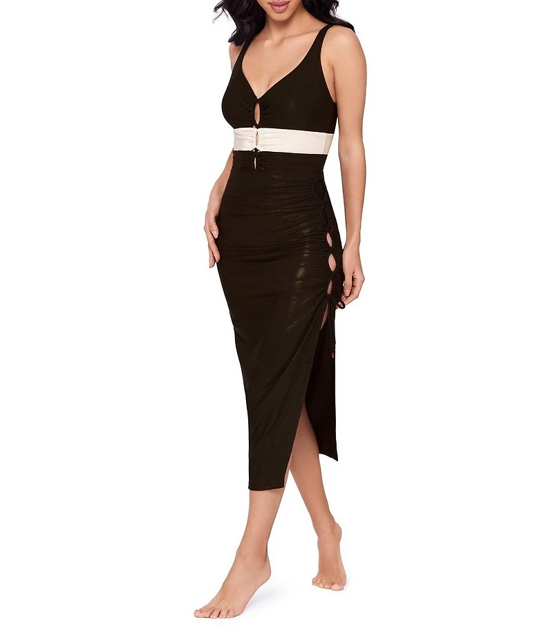 Magicsuit Block Party Adjustable Drawstring Versatile Design Skirt Swim Cover-Up