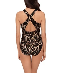 Magicsuit Desert Mirage Halle Front Tie V-Neck Plunge One Piece Swimsuit