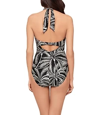 Magicsuit Hearts Of Palm Joelle Hidden Underwire Halter Neck Plunge One Piece Swimsuit