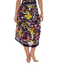 Magicsuit Hot House Printed Embroidered Hem Pareo Swim Cover-Up