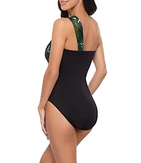 Magicsuit Palmetto Goddess Cady Hidden Underwire Bandeau One Piece Swimsuit