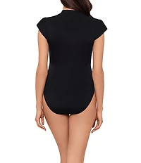 Magicsuit Scuba Clara Cap Sleeves Underwire One Piece Swimsuit