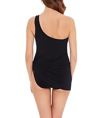 Magicsuit Solid Amal One Shoulder One Piece Swimdress