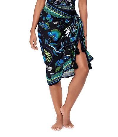 Magicsuit Taj Mahal Embroidered Hem Pareo Swim Cover-Up