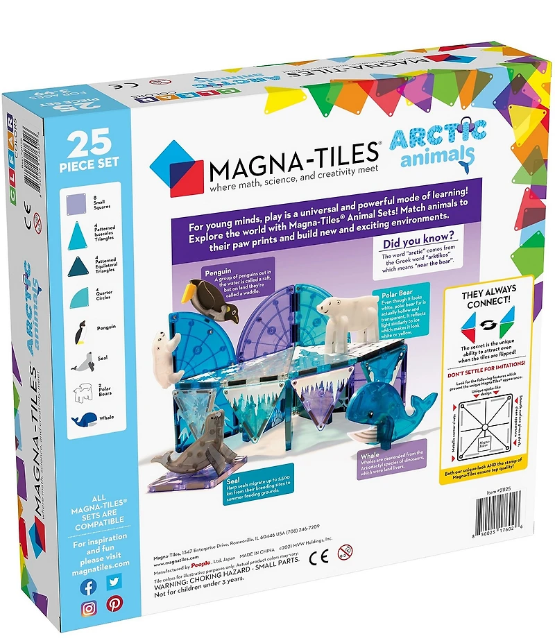 Magna-Tiles® STEM Approved Arctic Animals 25-Piece Set