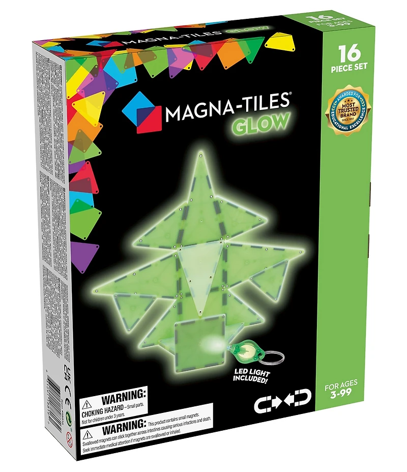 Magna-Tiles® Glow in the Dark 16-Piece Set