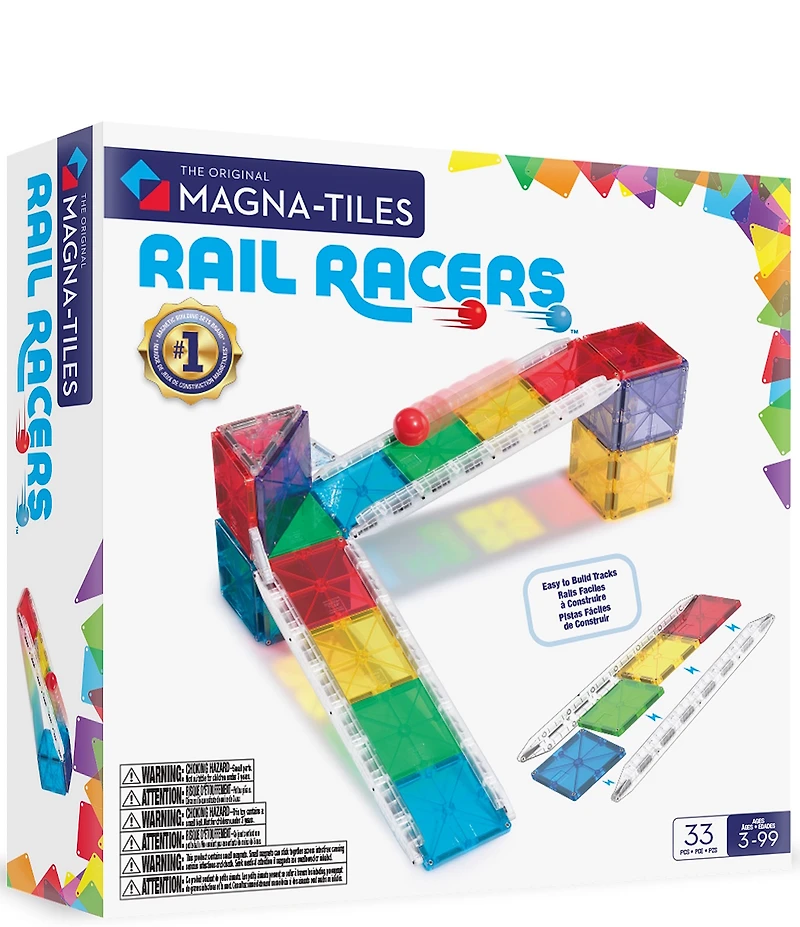 MAGNA-TILES® Rail Racers™ 33-Piece Set