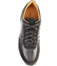 Magnanni Men's Cairo Perforated Leather and Suede Sneakers