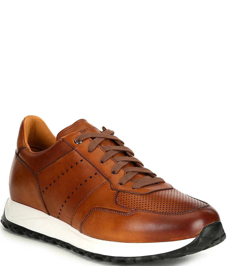 Magnanni Men's Cairo Perforated Leather Sneakers