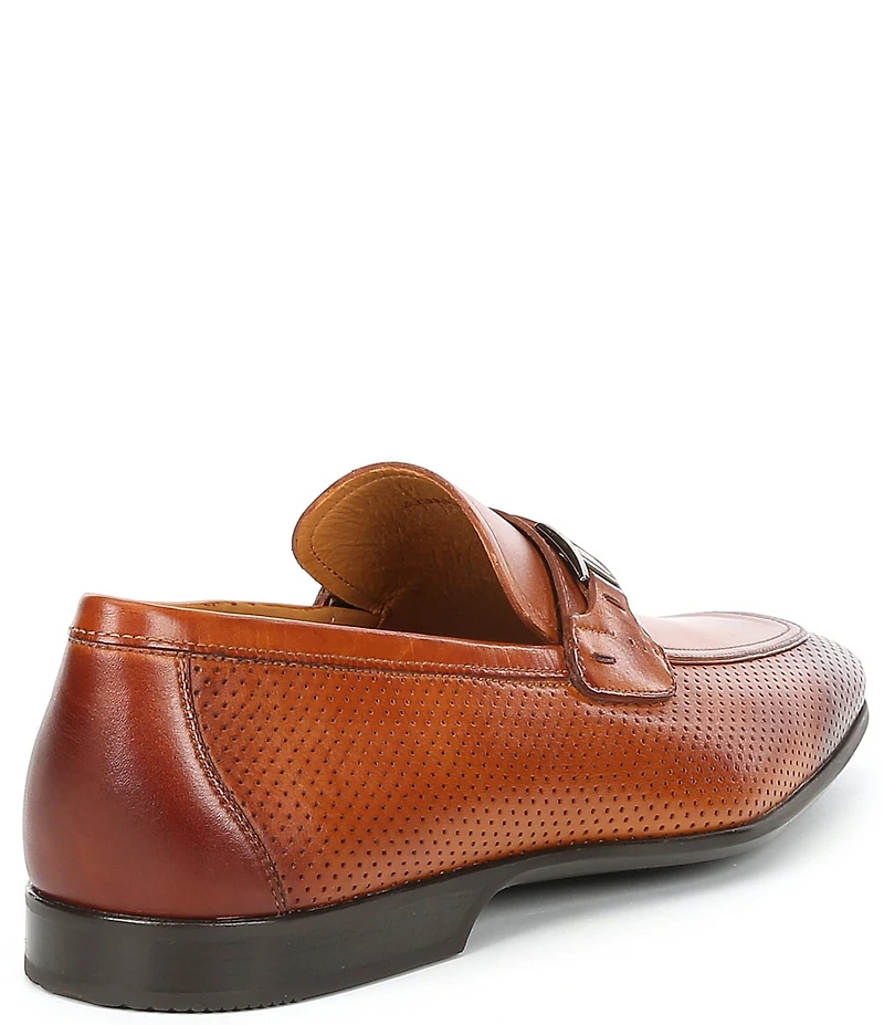 Magnanni Men's Salas Bit Buckle Leather Loafers