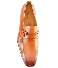 Magnanni Men's Salas Bit Buckle Leather Loafers