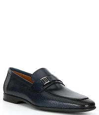 Magnanni Men's Salas Bit Buckle Leather Loafers