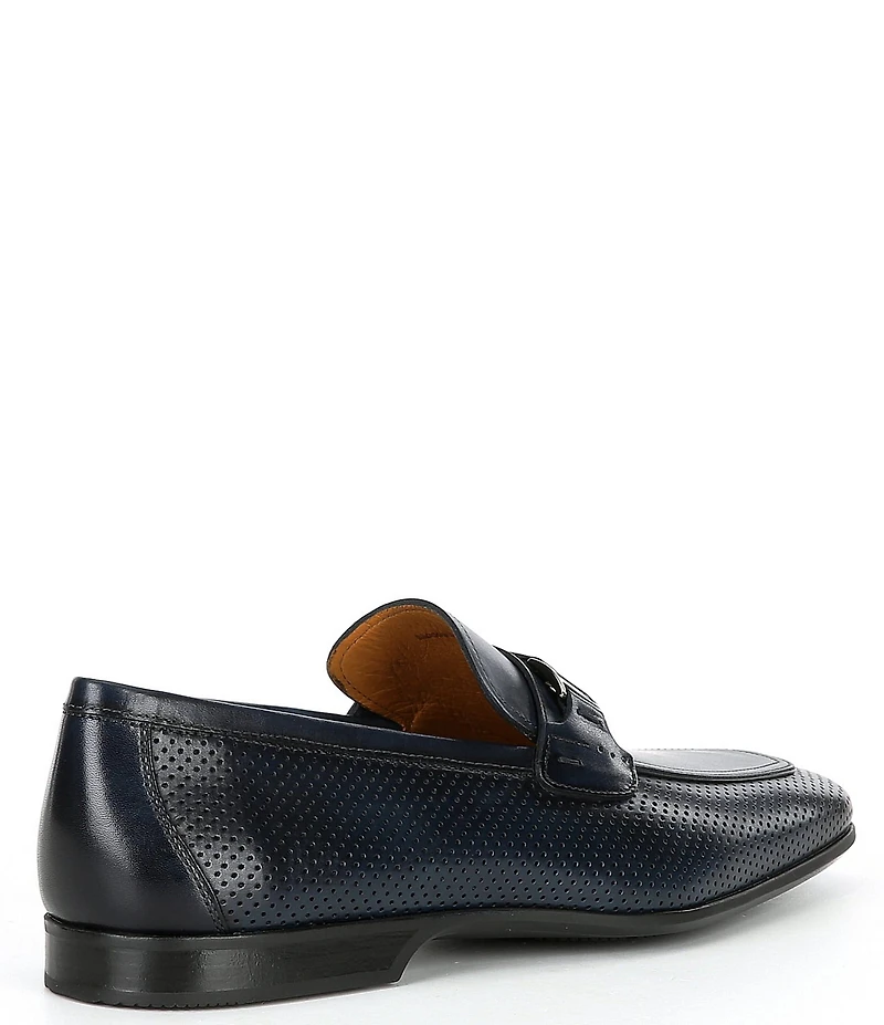 Magnanni Men's Salas Bit Buckle Leather Loafers